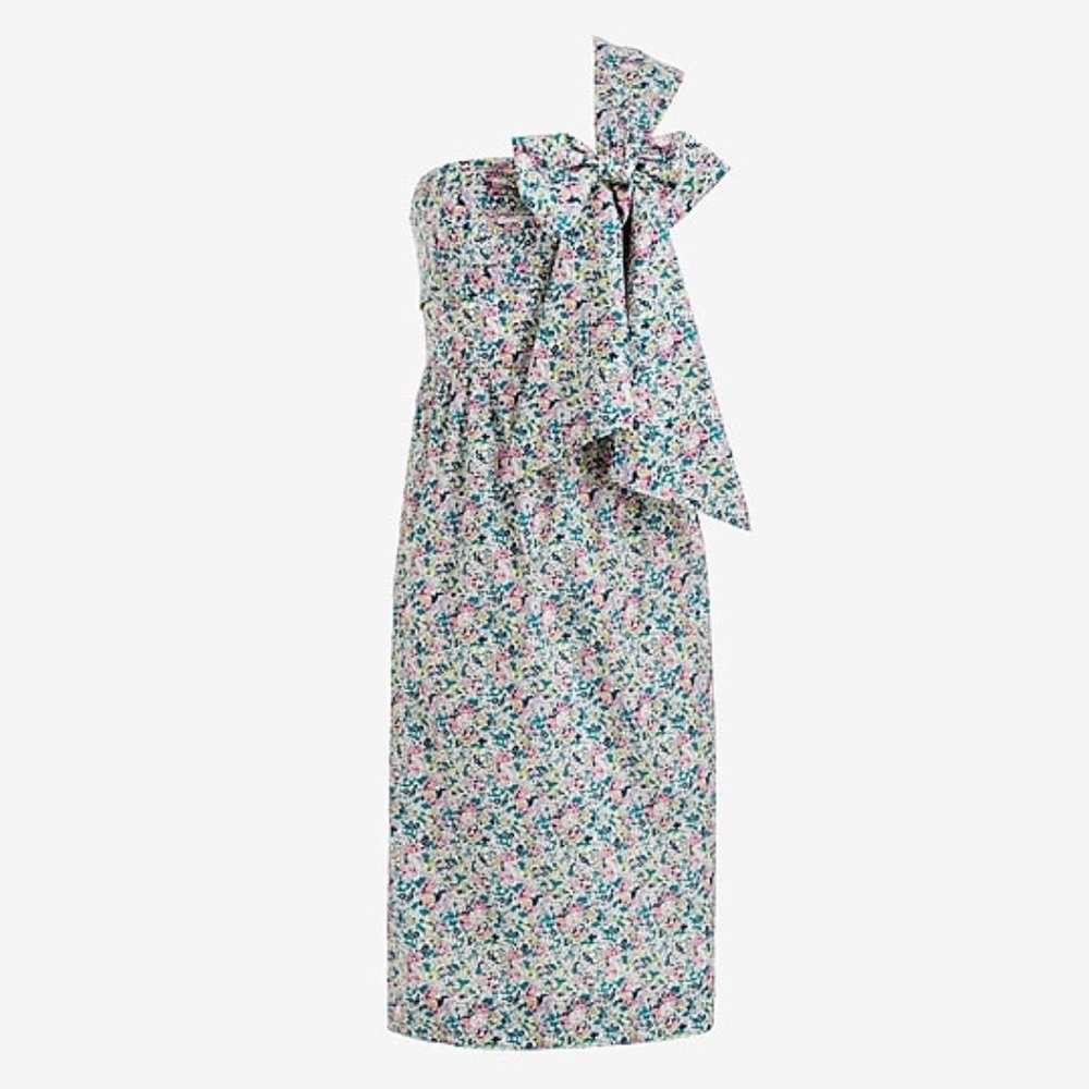 One-shoulder tie dress in Liberty Floral